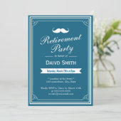 Invitations Classy Blue Green Retraite Party (Debout devant)