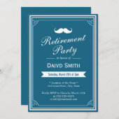 Invitations Classy Blue Green Retraite Party (Devant / Derrière)
