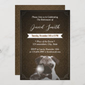 Invitations Classy Carlin & Wine Retirement Party (Devant / Derrière)