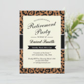 Invitations Classy Empreinte de léopard Retraite P (Debout devant)