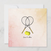 Invitations Classy Tennis Mariage (Dos)
