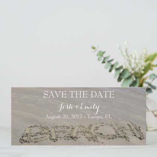 Invitations Clear Sandy Beach (Debout devant)