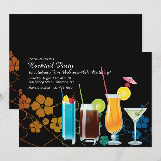 Invitations Cocktail (Devant / Derrière)