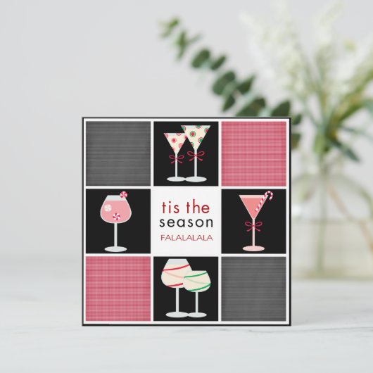 Invitations Cocktail Party pour les fêtes (Debout devant)