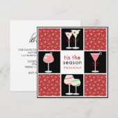 Invitations Cocktail Party pour les fêtes (Devant / Derrière)
