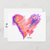 INVITATIONS - Coeur senti (Devant / Derrière)