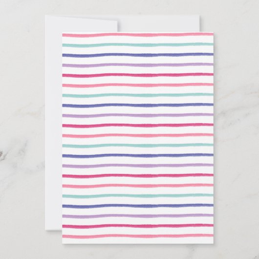 invitations colorées 1er anniversaire, violet rose (Dos)