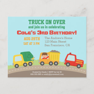 Invitations colorées de fête d'anniversaire de