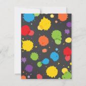 Invitations colorées de fête d'anniversaire de (Dos)