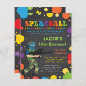 Invitations colorées de fête d'anniversaire de (Devant / Derrière)