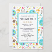 Invitations colorées de sédar de Pâque moderne (Devant)