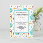 Invitations colorées de sédar de Pâque moderne (Debout devant)