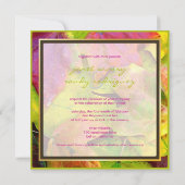 Invitations colorées des Feuilles/mariages de auto (Dos)