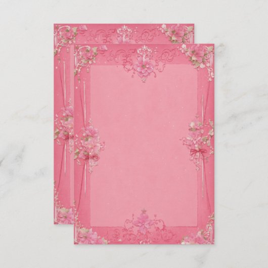 Invitations Colorées Pour Relative & Amis (Devant / Derrière)