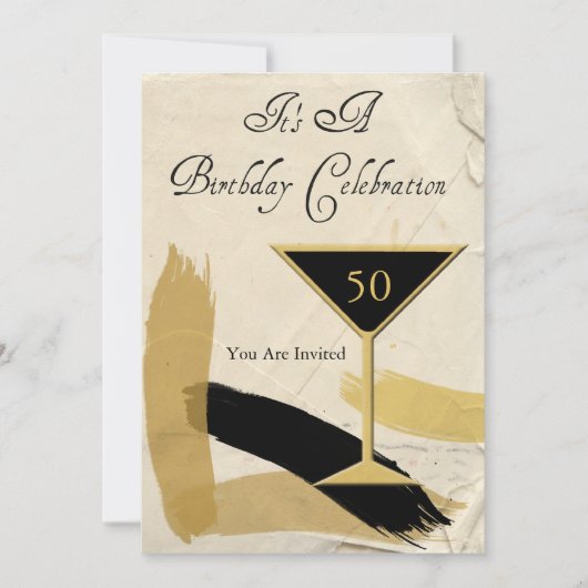 Invitations contemporaines à la fête du 50e annive (Devant)
