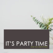 Invitations contemporaines d'anniversaire de temps (Debout devant)