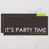 Invitations contemporaines d'anniversaire de temps (Devant / Derrière)