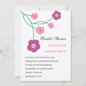 Invitations contemporaines de douches nuptiales fl (Dos)