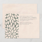 Invitations contemporaines élégantes de mariage (Devant / Derrière)