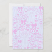 Invitations Coquette Baby shower Bow rose Bow (Devant)