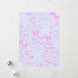 Invitations Coquette Baby shower Bow rose Bow