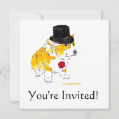 Invitations Corgi de chapeaux (Devant)