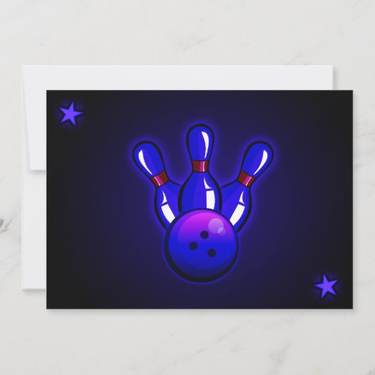 Invitations cosmiques de partie de bowling de (Dos)