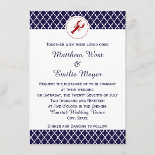 Invitations côtières de mariage de Quatrefoil