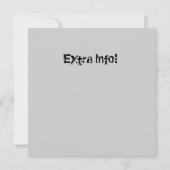 Invitations crâniennes Ados Anniversaire/ tout occ (Dos)