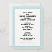 Invitations créatives de douche pour bébé (Dos)