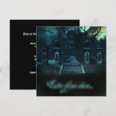 Invitations Créatives de Maison Hantée pour Hallow (Devant / Derrière)