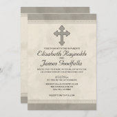 Invitations croisées de mariage de fer (Devant / Derrière)