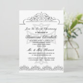 Invitations croisées de mots noirs et blancs (Debout devant)