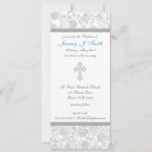 Invitations croisées élégantes de baptême de (Devant)
