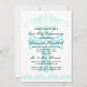 Invitations croisées Seafoam First Holy Communion (Devant)