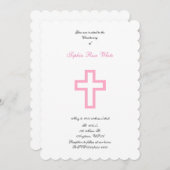 Invitations "Croix rose" (Devant / Derrière)
