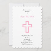 Invitations "Croix rose" (Devant)