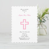 Invitations "Croix rose" (Debout devant)