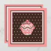 Invitations Cupcake (Devant / Derrière)