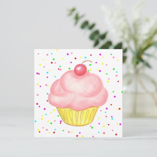 Invitations Cupcake (Debout devant)