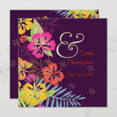 Invitations Custom/Leis/Luau/hibiscusWedding (Devant / Derrière)