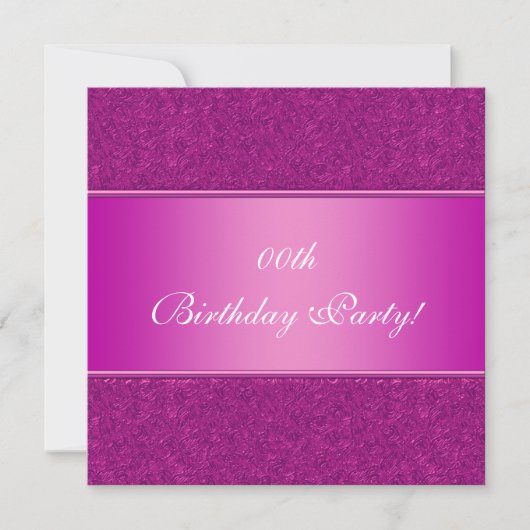 Invitations Customisées à la fête d'anniversaire (Devant)