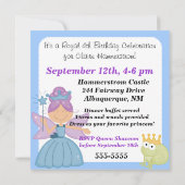 Invitations customisées à la fête d'anniversaire r (Dos)