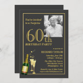 Invitations Customisées à la fête du 60e anniversa (Devant / Derrière)