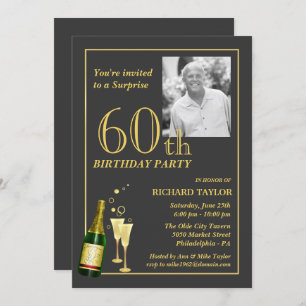Invitations Customisées à la fête du 60e anniversa