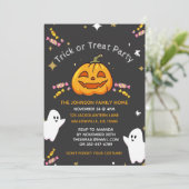 Invitations customisées de la fête d'Halloween pou (Debout devant)