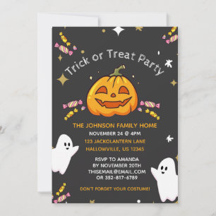 Invitations customisées de la fête d'Halloween pou