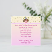 Invitations customisées Teddy Bear Baby Shower (Debout devant)