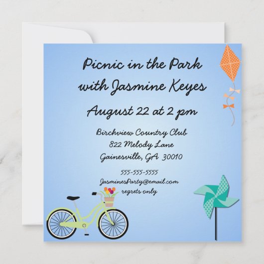 Invitations customisés d'anniversaire de (Dos)