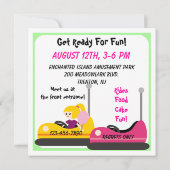 Invitations customisés d'anniversaire de parc (Dos)